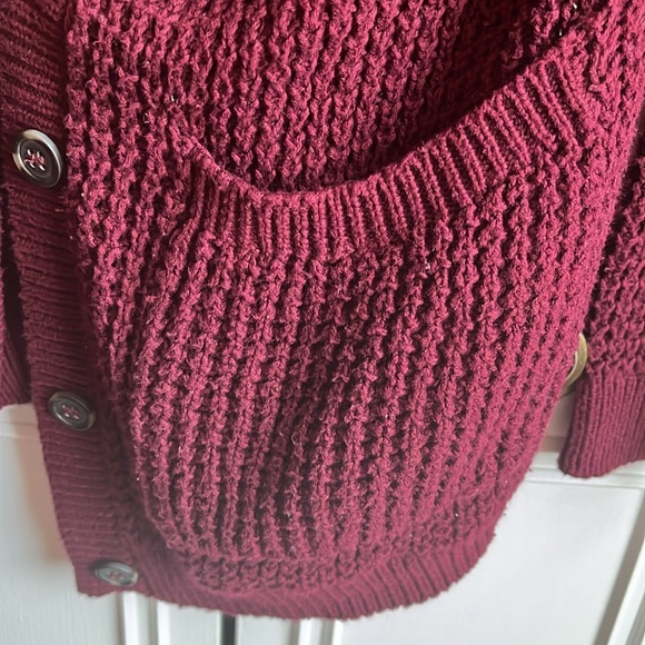 F21 Cranberry cardigan - Picture 4 of 8